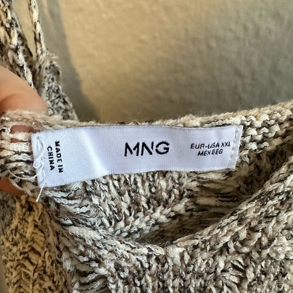 🌟 MNG Flavita Fringe Detailed Crop Top threaded and knitted gray tank size XXL - Picture 5 of 7